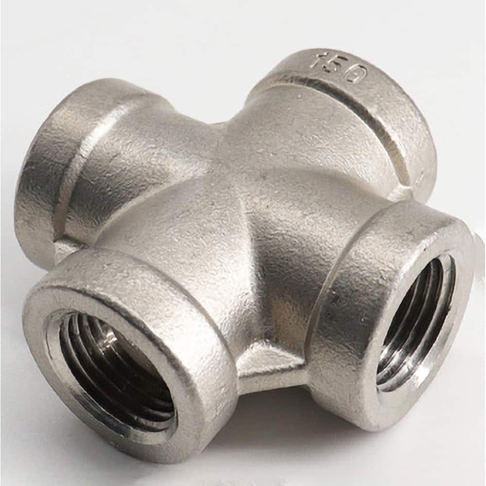 Guardian Worldwide - Stainless Steel Pipe Fittings; Type: Cross ; Fitting Size: 1 ; End Connections: FNPT x FNPT x FNPT x FNPT ; Material Grade: 316 ; Pressure Rating (psi): 150 - Exact Industrial Supply