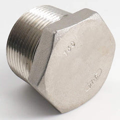 Guardian Worldwide - Stainless Steel Pipe Fittings; Type: Hexagon Plug ; Fitting Size: 3 ; End Connections: MNPT ; Material Grade: 304 ; Pressure Rating (psi): 150 ; Length (Inch): 1.99 - Exact Industrial Supply