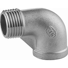 Guardian Worldwide - Stainless Steel Pipe Fittings; Type: 90? Street Elbow ; Fitting Size: 1-1/2 ; End Connections: MNPT x FNPT ; Material Grade: 316 ; Pressure Rating (psi): 150 - Exact Industrial Supply