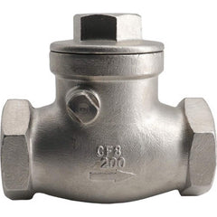 Guardian Worldwide - Check Valves; Design: 2-Way ; Pipe Size (Inch): 1-1/4 ; End Connections: FNPT x FNPT ; Material: Stainless Steel ; Material: Stainless Steel ; Seal Material: PTFE - Exact Industrial Supply