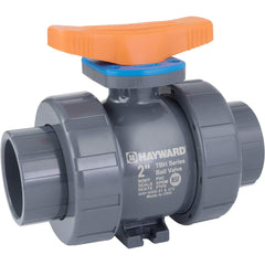 Hayward - Ball Valves; Type: Z-Ball Valve ; Pipe Size (mm): 12.70 ; Pipe Size (Inch): 1/2 ; Tube Outside Diameter (Inch): 1/2 ; Material: PVC ; Style: True Union - Exact Industrial Supply