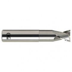 1 Dia. x 5 Overall Length 2-Flute .120 C/R Solid Carbide SE End Mill-Round Shank-Center Cutting-Uncoated - Makers Industrial Supply