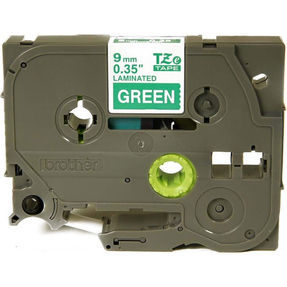 Brother - Labels, Ribbons & Tapes; Type: Label Tape ; Color: White on Green ; For Use With: GL-100; GL-H100; PT-1000; PT-1000BM; PT-1010; PT-1010B; PT-1010NB; PT-1010R; PT-1010RDT; PT-1010S; PT-1090; PT-1090BK; PT-1100; PT-1100QL; PT-1100SB; PT-1100SBVP; - Exact Industrial Supply