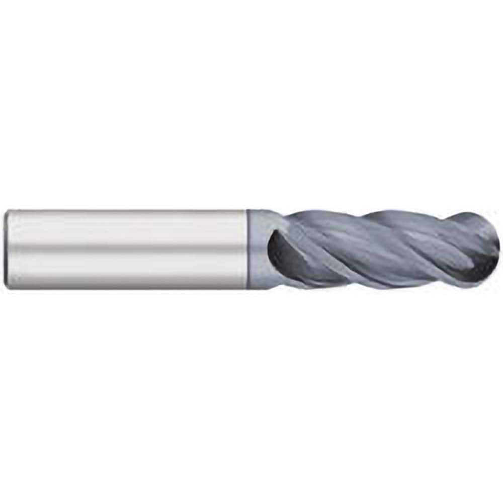 Titan USA - Ball End Mills; Mill Diameter (Inch): 5/8 ; Mill Diameter (Decimal Inch): 0.6250 ; Number of Flutes: 4 ; Length of Cut (Inch): 1-5/8 ; Length of Cut (Decimal Inch): 1.6250 ; Material: Solid Carbide - Exact Industrial Supply