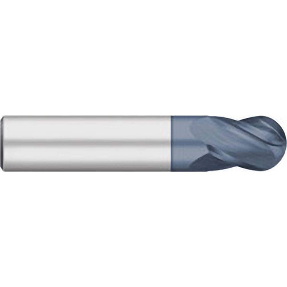 Titan USA - Ball End Mills; Mill Diameter (Decimal Inch): 0.0156 ; Number of Flutes: 4 ; Length of Cut (Decimal Inch): 0.0230 ; Material: Solid Carbide ; Overall Length (Inch): 1-1/2 ; Overall Length (Decimal Inch): 1.5000 - Exact Industrial Supply