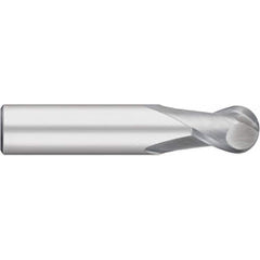 Titan USA - Ball End Mills; Mill Diameter (Inch): 5/8 ; Mill Diameter (Decimal Inch): 0.6250 ; Number of Flutes: 2 ; Length of Cut (Inch): 3/4 ; Length of Cut (Decimal Inch): 0.7500 ; Material: Solid Carbide - Exact Industrial Supply