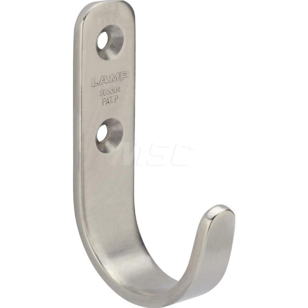 All-Purpose & Utility Hooks; Overall Length (Inch): 1-11/16; Overall Length (mm): 43.0000; Finish/Coating: Satin; Maximum Load Capacity: 17.60; Additional Information: Width: 18 mm; Projection:30 mm; Height: 70 mm; Distance Between Mounting Holes: 23 mm;