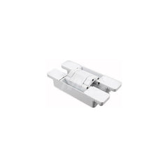 Adjustable Concealed Cabinet Hinge: Zinc Alloy & Stainless Steel, White Finish