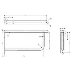 Brackets; Type: Bracket; Length (mm): 500.00; Width (mm): 40.00; Height (mm): 250.0000; Load Capacity (Lb.): 110.000; Finish/Coating: Mirror; Minimum Order Quantity: 304 Stainless Steel; Material: 304 Stainless Steel