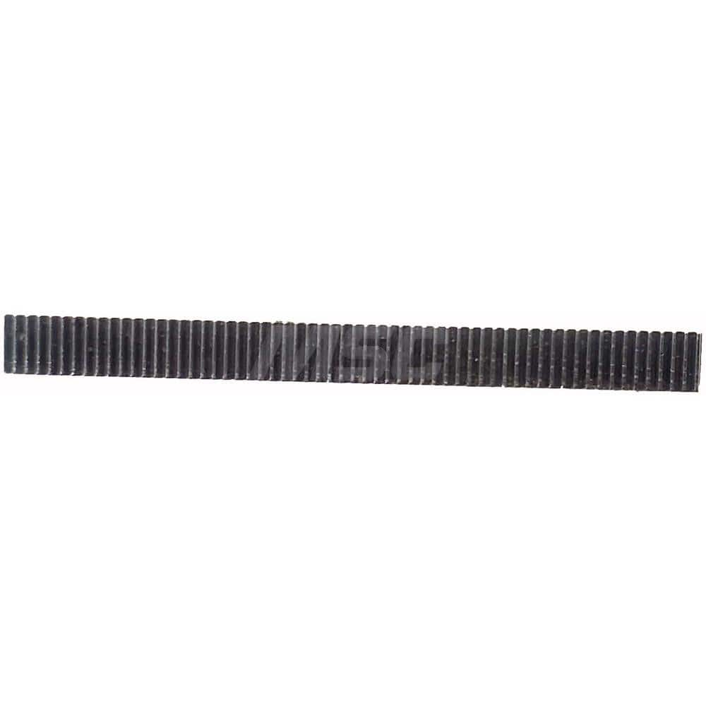 12mm Face Width 4' Long 303/316 Stainless Steel Gear Rack 1 Pitch, 20° Pressure Angle, Square