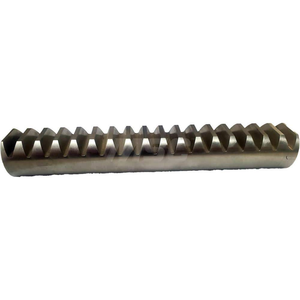 10mm Diam 4' Long 303/316 Stainless Steel Gear Rack 0.8 Pitch, 20° Pressure Angle, Round