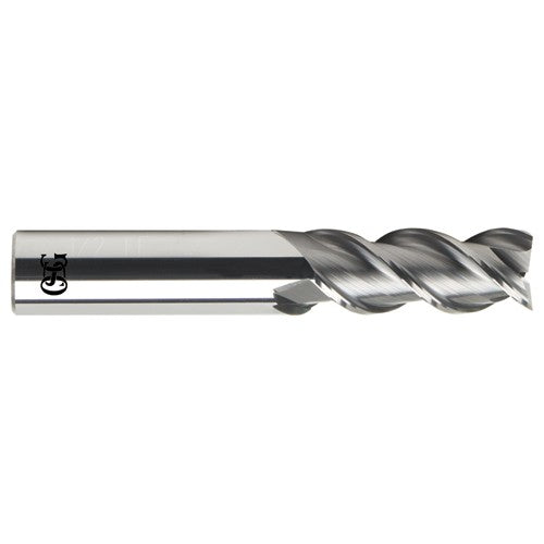 ‎1/8″ Dia. × 1/8″ Shank × 3/8″ DOC × 1-1/2″ OAL, Carbide, Bright, 3 Flute, Square, Solid End Mill - Makers Industrial Supply