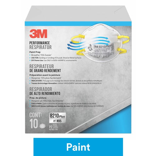 3M Performance Disposable Paint Prep Respirator N95 Particulate 8210PP10-C - Makers Industrial Supply