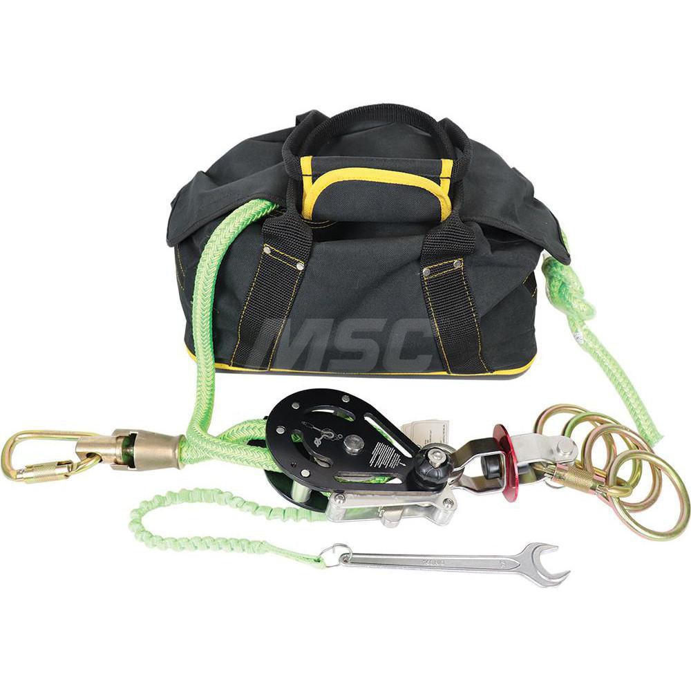 Horizontal Lifeline Systems; Length (Feet): 100; Material: Kernmantle Rope; End Connections: Carabiner; Maximum Number Of Users: 4; Lifeline Length: 100; Lifeline Material: Kernmantle Rope