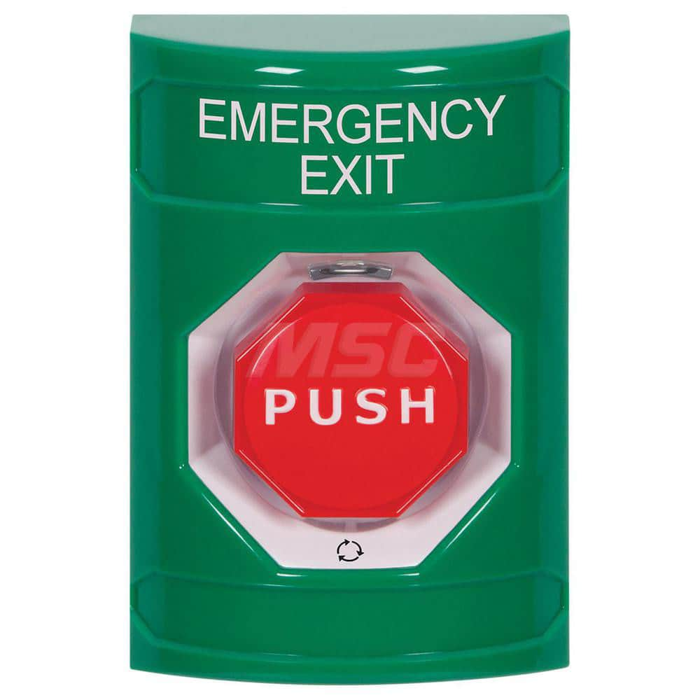 Pushbutton Switches; Switch Type: Push Button; Pushbutton Type: Turn-to-Reset Button; Pushbutton Shape: Round; Pushbutton Color: Red; Operator Illumination: Illuminated; Amperage (mA): 10; Contact Form: 1NO/1NC; Standards Met: ADA Compliant; UL/cUL Listed