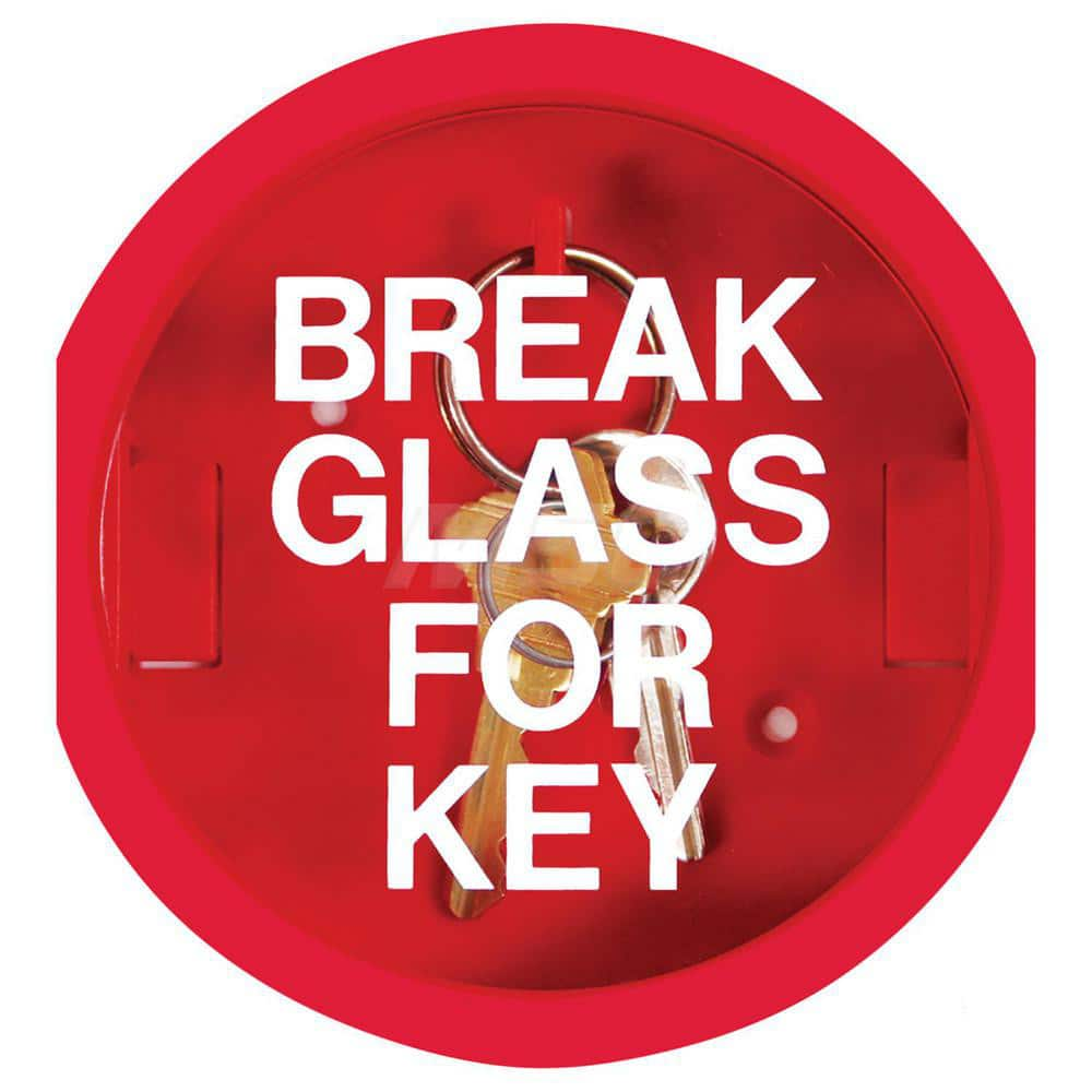 Pushbutton Switch Accessories; Switch Accessory Type: Break Glass Key Keeper; For Use With: Keys; Color: Red; Material: ABS