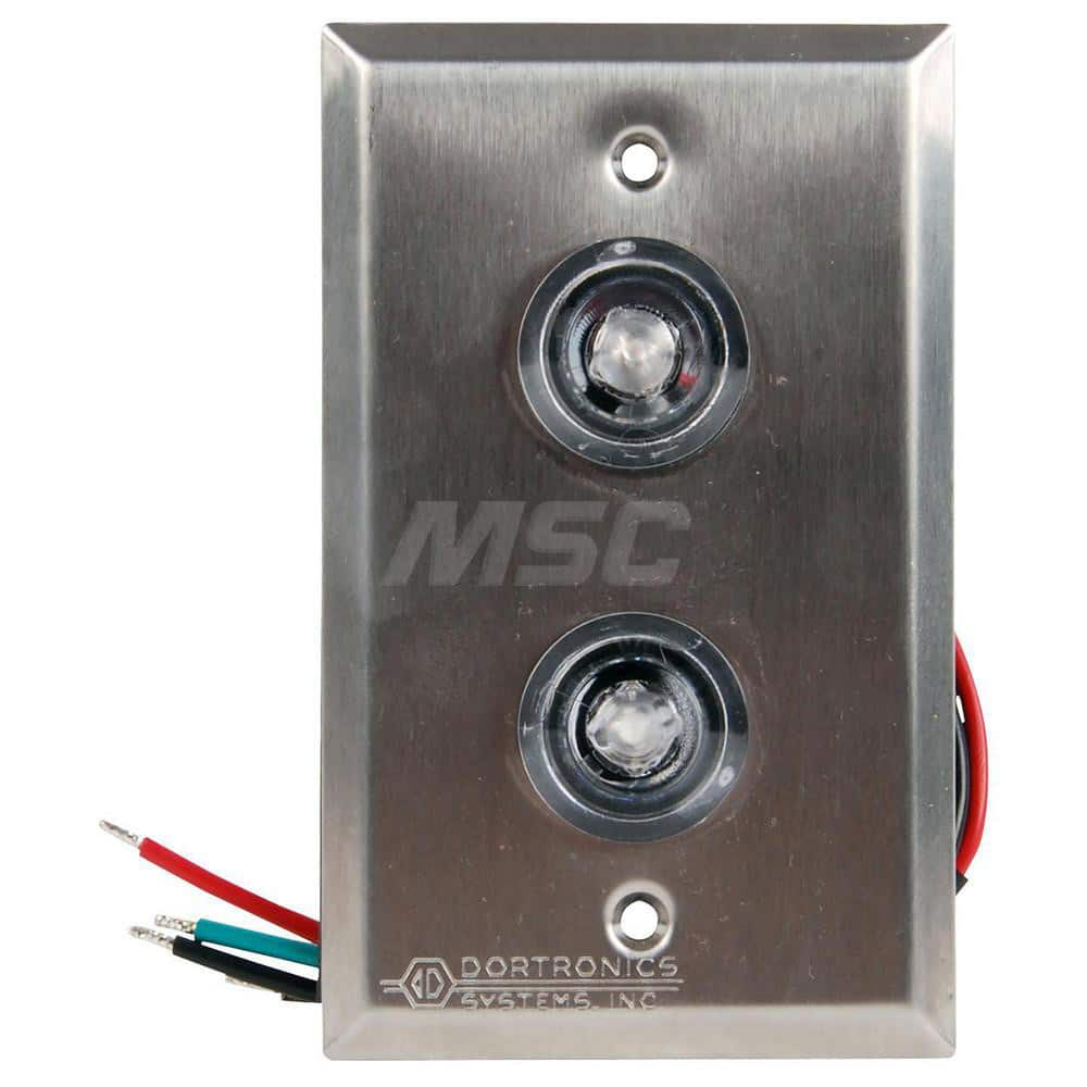 Electromagnet Lock Accessories; Type: Single Indicator Monitoring Station; For Use With: Interior Applications; Material: Stainless Steel; Material: Stainless Steel; For Use With: Interior Applications; Type: Single Indicator Monitoring Station; Accessory