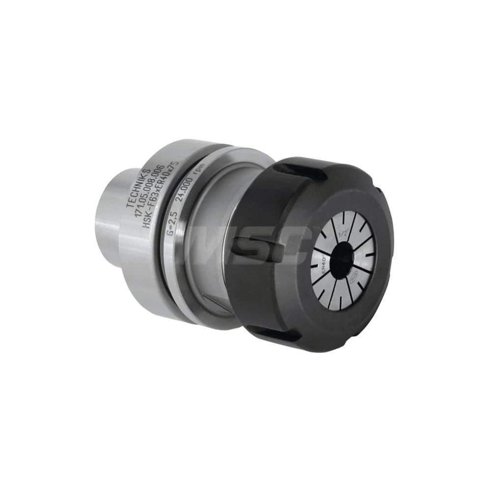 Collet Chuck: ER Collet, Taper Shank 80 mm Projection, Through Coolant