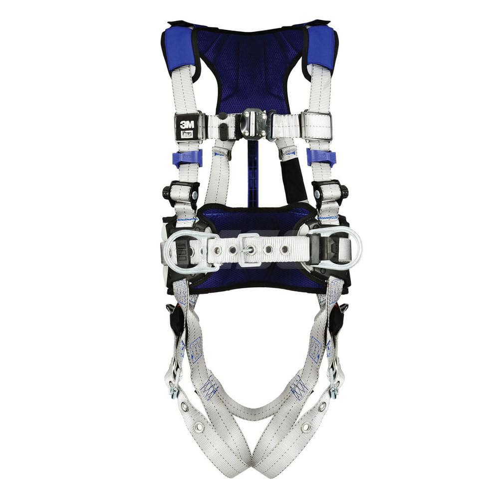 Fall Protection Harnesses: 420 Lb, Construction Style, Size Small, For Construction & Positioning, Back & Hips Tongue Leg Strap, Quick-Connect Chest Strap