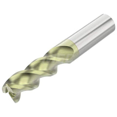 Corner Radius End Mill: 3/4″ Dia, 2-1/4″ LOC, 0.03″ Radius, 3 Flutes, Solid Carbide 5″ OAL, 3/4″ Shank Dia, 45 ° Helix, ANF Coated, Corner Radius End, Centercutting, Series A345R