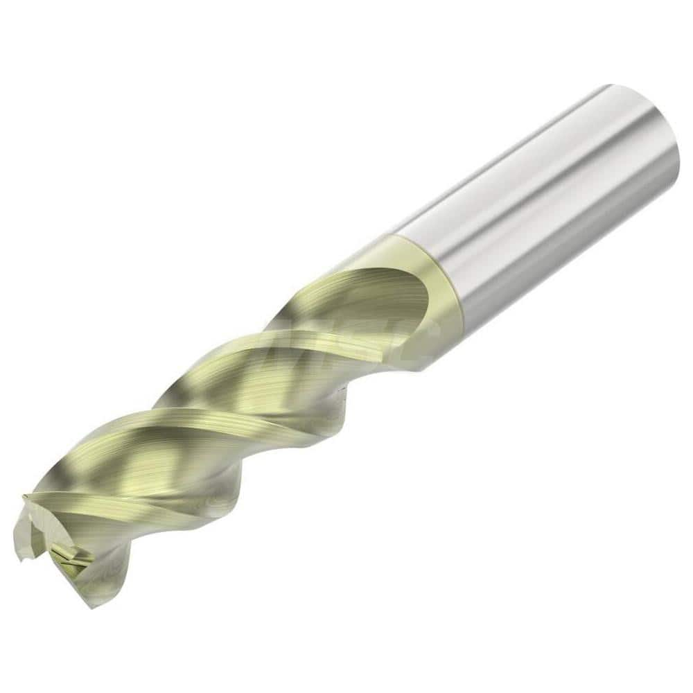 Corner Radius End Mill: 3/4″ Dia, 2-1/4″ LOC, 0.01″ Radius, 3 Flutes, Solid Carbide 5″ OAL, 3/4″ Shank Dia, 45 ° Helix, ANF Coated, Corner Radius End, Centercutting, Series A345R