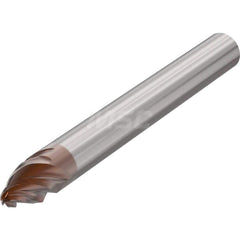 Tapered End Mill: 20 ° per Side, 0.0843″ Small Dia, 0.4252″ LOC, 4 Flutes, Solid Carbide, Tapered End HXT Finish, Series JH724