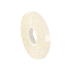 White Double-Sided Polyethylene Foam Tape: 12″ Wide, 5 yd Long, 31 mil Thick, Rubber Adhesive