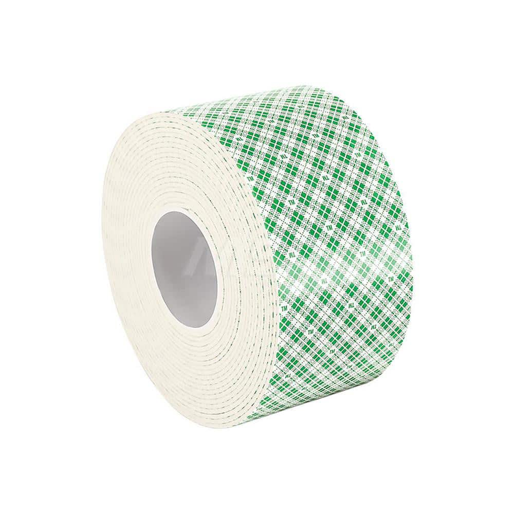 White Double-Sided Urethane Foam Tape: 6″ Wide, 5 yd Long, 31 mil Thick, Acrylic Adhesive