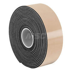 Black Double-Sided Polyethylene Foam Tape: 1/2″ Wide, 5 yd Long, 62 mil Thick, Acrylic Adhesive