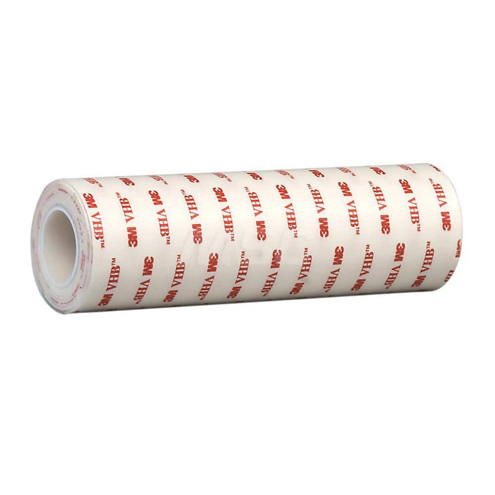 White Double-Sided Foam Tape: 1″ Wide, 5 yd Long, 25 mil Thick, Acrylic Adhesive