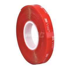 Clear Double-Sided Acrylic Tape: 1/2″ Wide, 5 yd Long, 40 mil Thick, Acrylic Adhesive