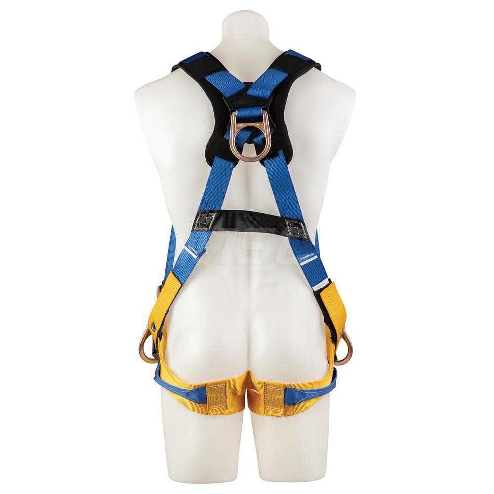 Fall Protection Harnesses: 400 Lb, Back and Side D-Rings Style, Size Medium & Large, For Positioning, Back & Hips