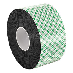 Black Double-Sided Urethane Foam Tape: 2″ Wide, 5 yd Long, 31 mil Thick, Acrylic Adhesive