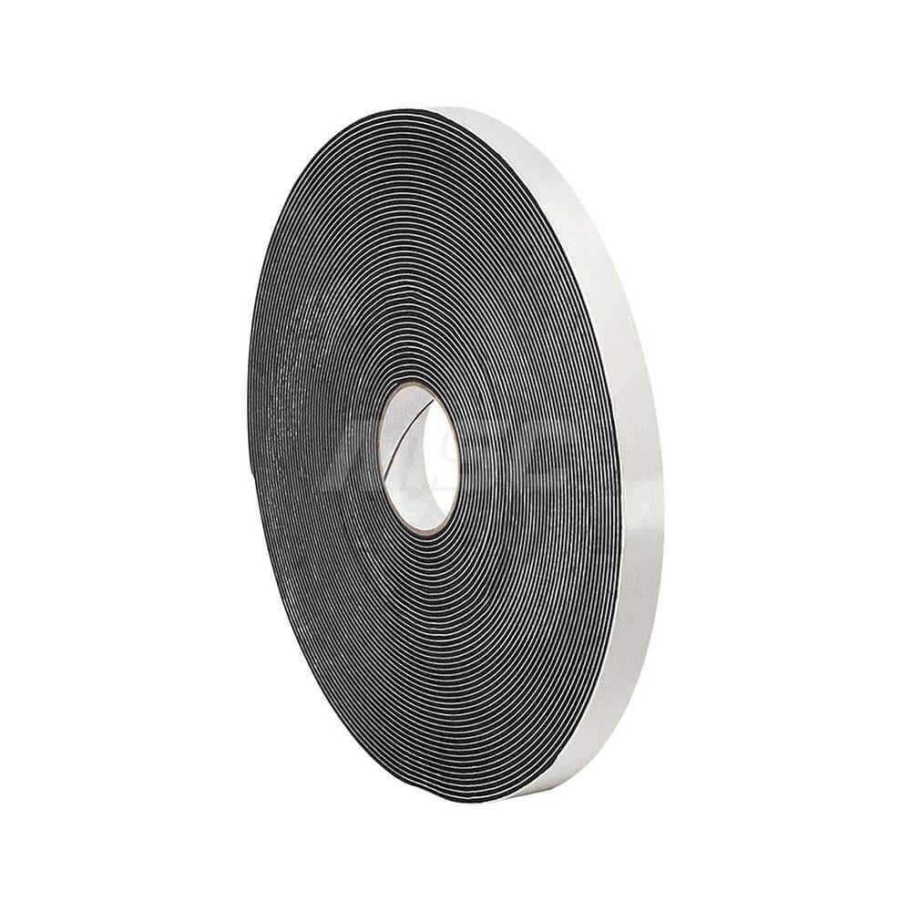 Black Double-Sided PVC & Foam Tape: 1″ Wide, 5 yd Long, 62.5 mil Thick, Acrylic Adhesive