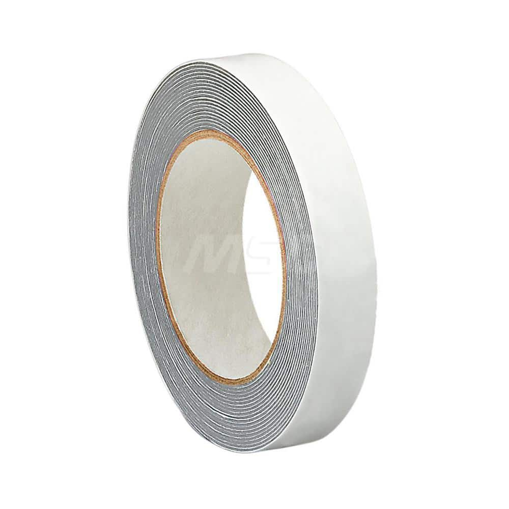 Gray Double-Sided Foam Tape: 1″ Wide, 5 yd Long, 45 mil Thick, Acrylic Adhesive