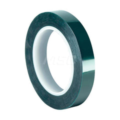 Polyester Film Tape: 1-1/2″ Wide, 72 yd Long, 3.2 mil Thick 57 Lb/In Tensile Strength, Silicone Adhesive, 400 ° F