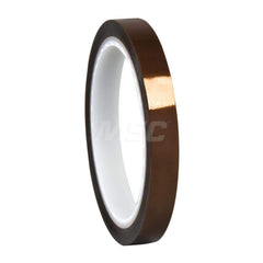 Polyimide Film Tape: 1/4″ Wide, 36 yd Long, 3 mil Thick 30 Lb/In Tensile Strength, Acrylic Adhesive, 356 ° F