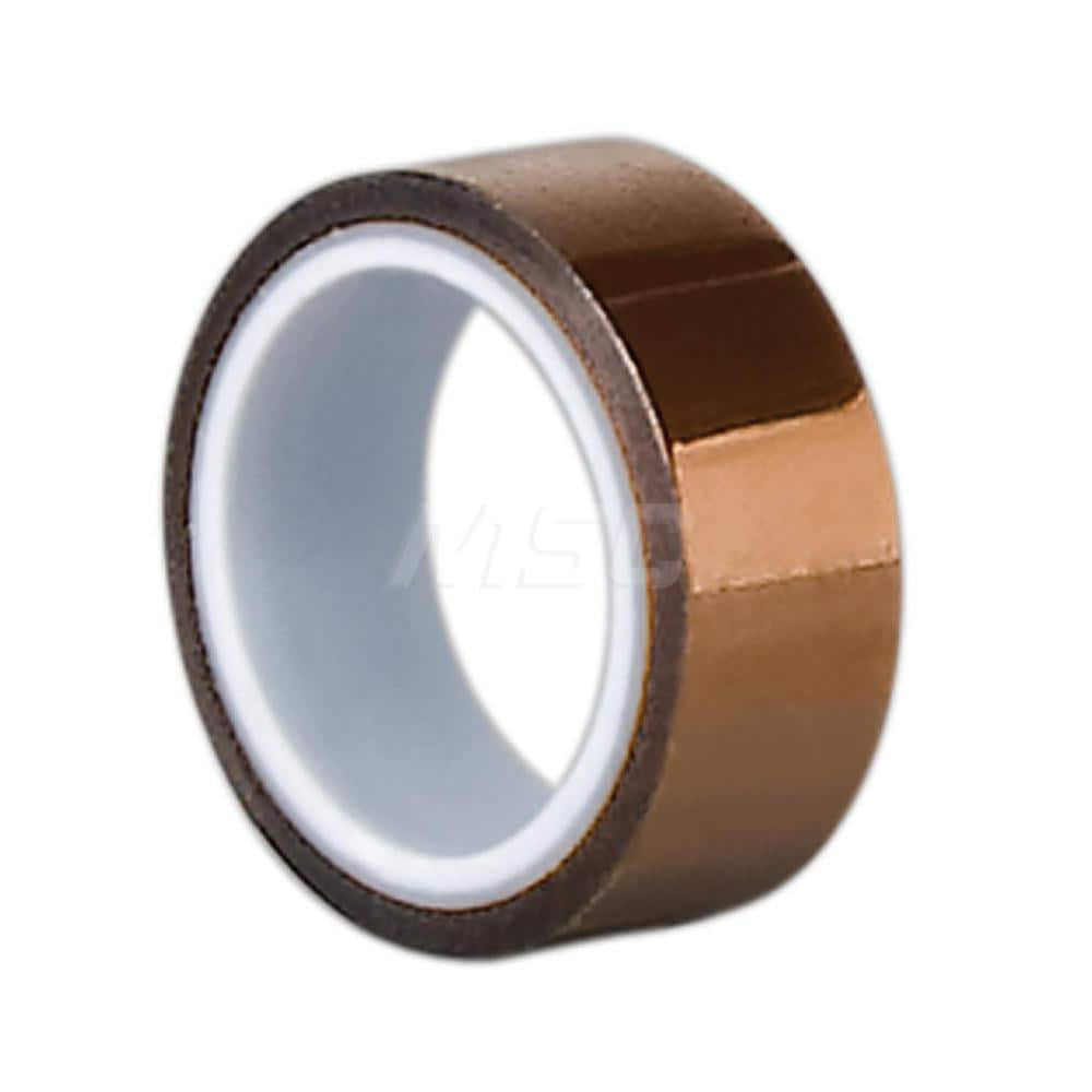 Polyimide Film Tape: 4″ Wide, 5 yd Long, 3 mil Thick 30 Lb/In Tensile Strength, Acrylic Adhesive, 356 ° F