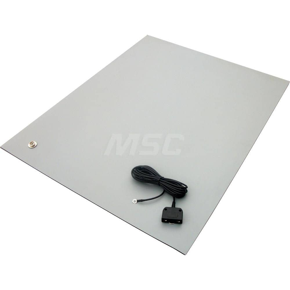 Anti-Static Work Kits & Table Mats; Mat Type: Anti-Static Table Mat; Material: Rubber; Overall Length: 36.00; Thickness: 0.08 in; Resistance: 108.000; Color: Gray