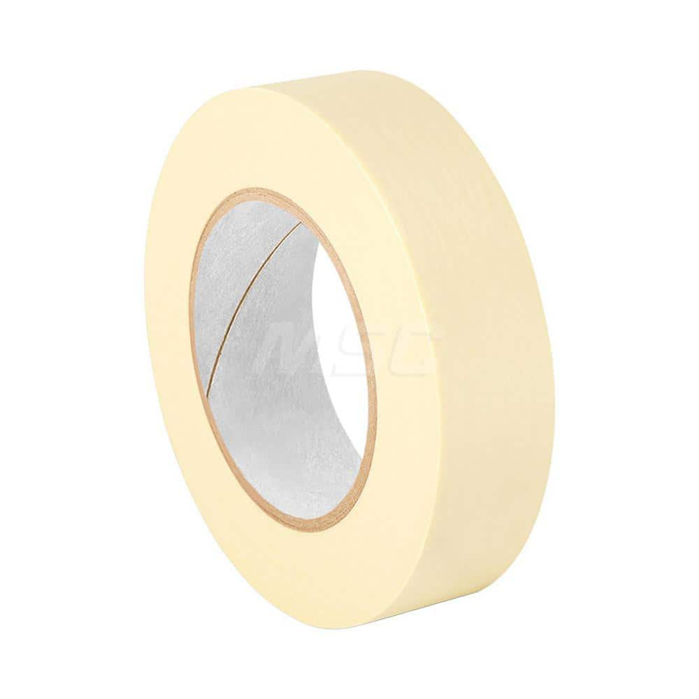 Masking Tape: 1/2″ Wide, 60 yd Long, 5 mil Thick, Tan Crepe Paper, Rubber Adhesive, 20 lb/in Tensile Strength