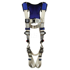 Fall Protection Harnesses: 420 Lb, Vest Style, Size Medium, For Climbing, Back & Front Quick-Connect Leg Strap, Quick-Connect Chest Strap