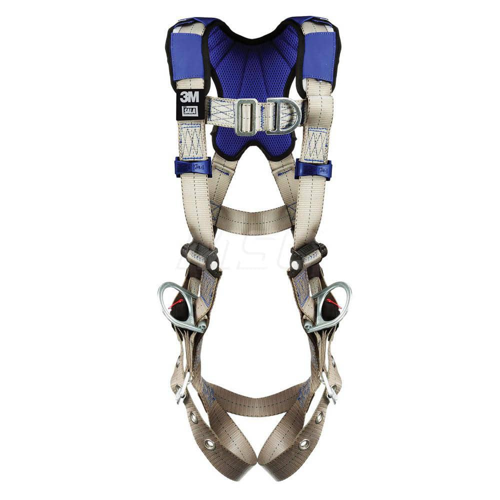 Fall Protection Harnesses: 420 Lb, Vest Style, Size Small, For Climbing & Positioning, Back Front & Hips Tongue Leg Strap, Pass-Through Chest Strap