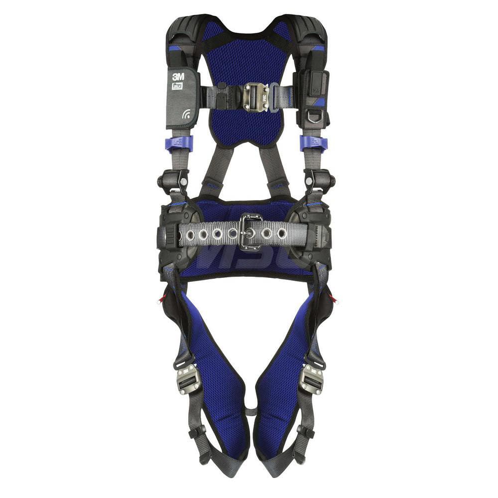 Fall Protection Harnesses: 420 Lb, Construction Style, Size X-Large, For Construction, Back Quick-Connect Leg Strap, Quick-Connect Chest Strap