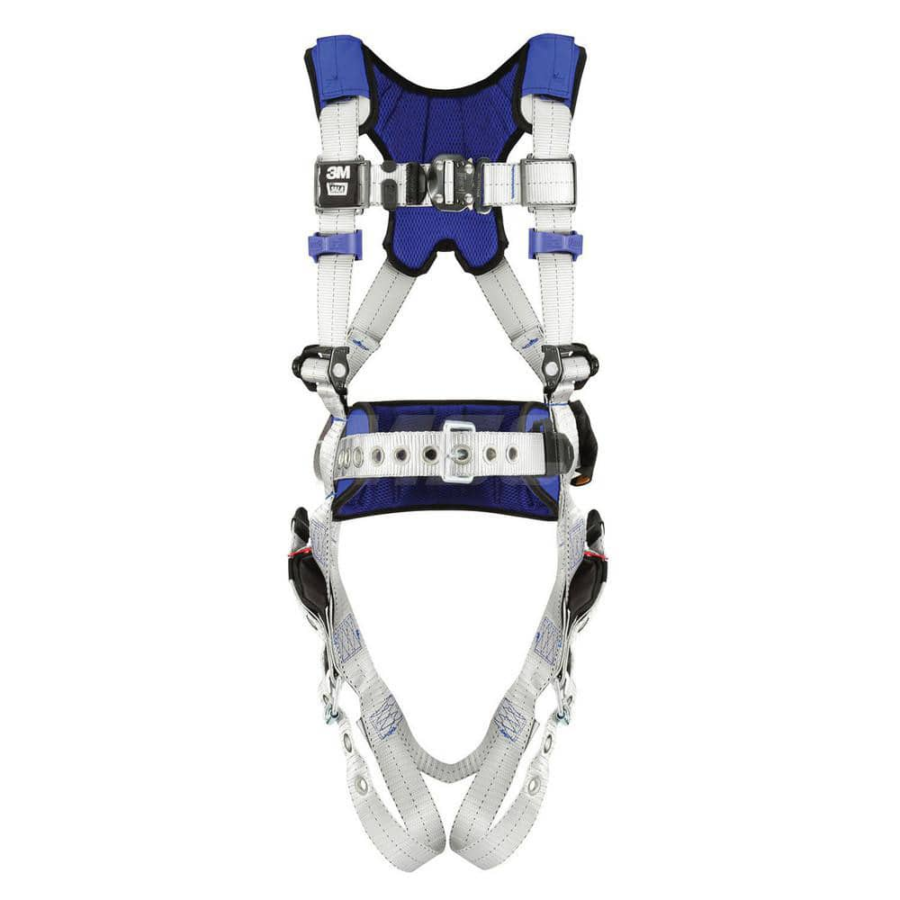 Fall Protection Harnesses: 420 Lb, Construction Style, Size Large, For Construction, Back Tongue Leg Strap, Quick-Connect Chest Strap