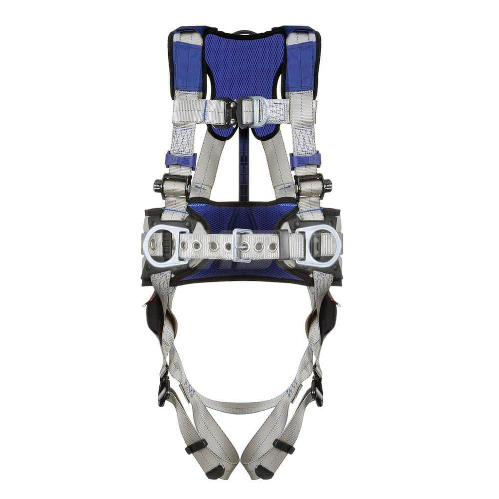 Fall Protection Harnesses: 420 Lb, Construction Style, Size X-Large, For Climbing Construction & Positioning, Back Front & Hips Quick-Connect Leg Strap, Quick-Connect Chest Strap