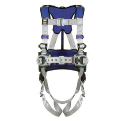 Fall Protection Harnesses: 420 Lb, Construction Style, Size Medium, For Climbing Construction & Positioning, Back Front & Hips Tongue Leg Strap, Pass-Through Chest Strap