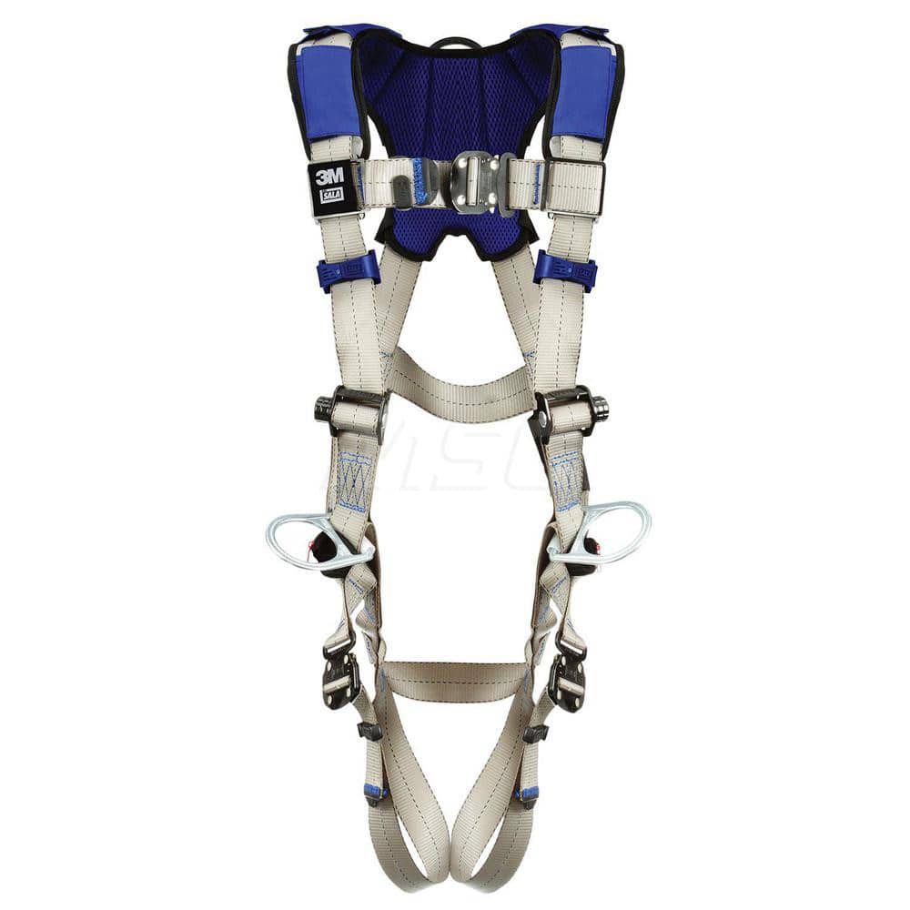 Fall Protection Harnesses: 420 Lb, Vest Style, Size Medium, For Positioning, Back & Hips Quick-Connect Leg Strap, Quick-Connect Chest Strap