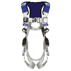 Fall Protection Harnesses: 420 Lb, Vest Style, Size Small, For Retrieval & Rescue, Back & Shoulder Tongue Leg Strap, Pass-Through Chest Strap