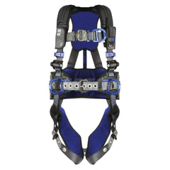 Fall Protection Harnesses: 420 Lb, Construction Style, Size Medium, For Climbing Construction & Positioning, Back Front & Hips Tongue Leg Strap, Quick-Connect Chest Strap