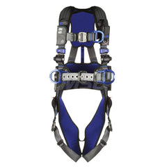 Fall Protection Harnesses: 420 Lb, Construction Style, Size 2X-Large, For Climbing Construction & Positioning, Back Front & Hips Quick-Connect Leg Strap, Quick-Connect Chest Strap